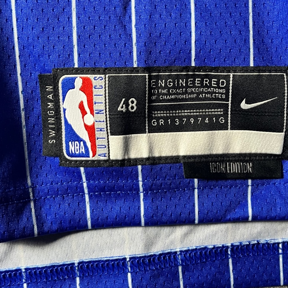 Nike Orlando Magic Swingman Jersey Large 48 Disney Sponsor Patch Blue Custom 26 - Picture 6 of 9